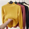Gioiacombo&trade; Maglione da donna in pile caldo mezzo dolcevita autunno e inverno addensato