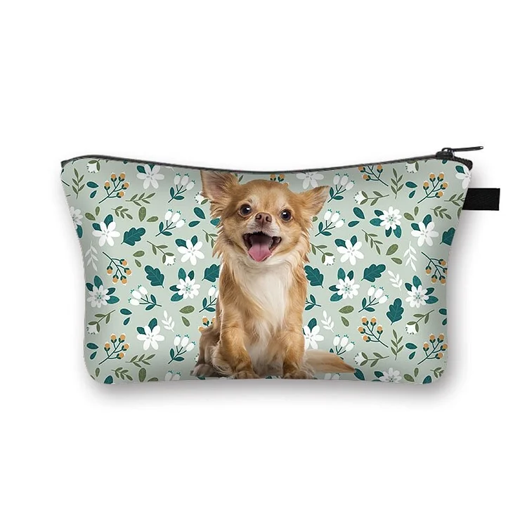 Dog Printed Hand Hold Travel Storage Cosmetic Bag Toiletry Bag