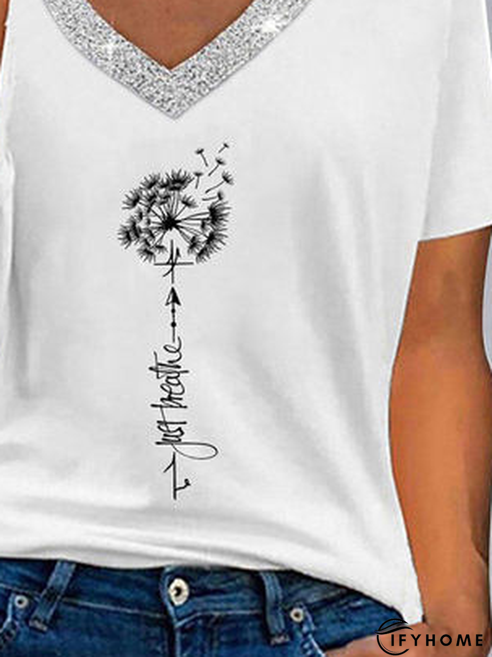 Casual Spaghetti Loosen Short Sleeve Tops | IFYHOME