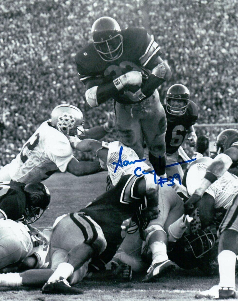 Sam Cunningham Signed Autographed 8X10 Photo Poster painting USC Tojans #39 Action Shot w/COA