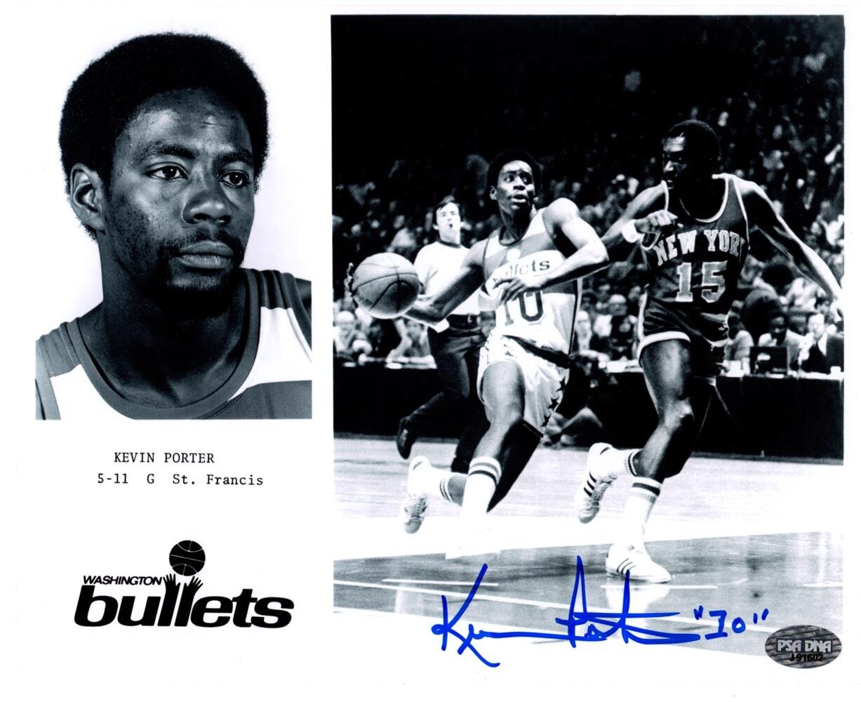 Kevin Porter SIGNED 8x10 Photo Poster painting Washington Bullets Promo PSA/DNA AUTOGRAPHED