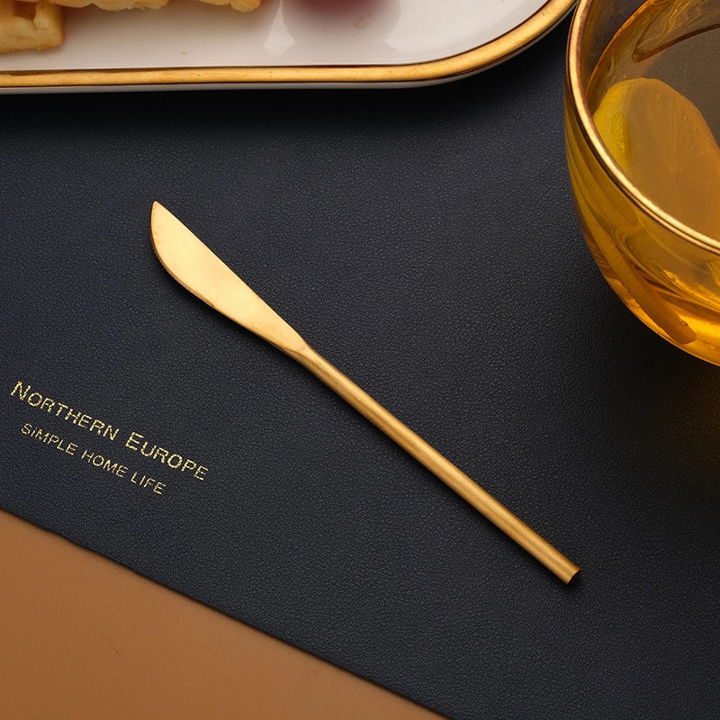 Japanese-style 304 Stainless Steel Long Handle Fruit Fork Coffee Mixing Spoon Small Spoon Dessert Ice Spoon Spoon Stir Stick