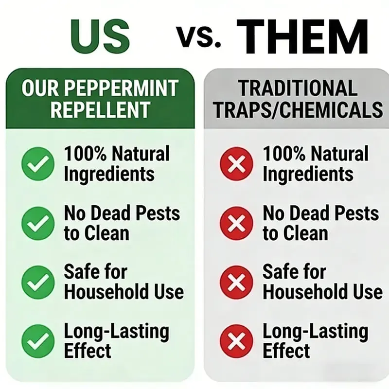 Peppermint Cinnamon Oil Mice Repellent for Squirrel Rats Spider Pests. Mice Repellent for Indoor/Outdoor Use