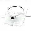 Head Magnifying Glass 5 Detachable Lens Hands Free Magnifier for Reading Repair