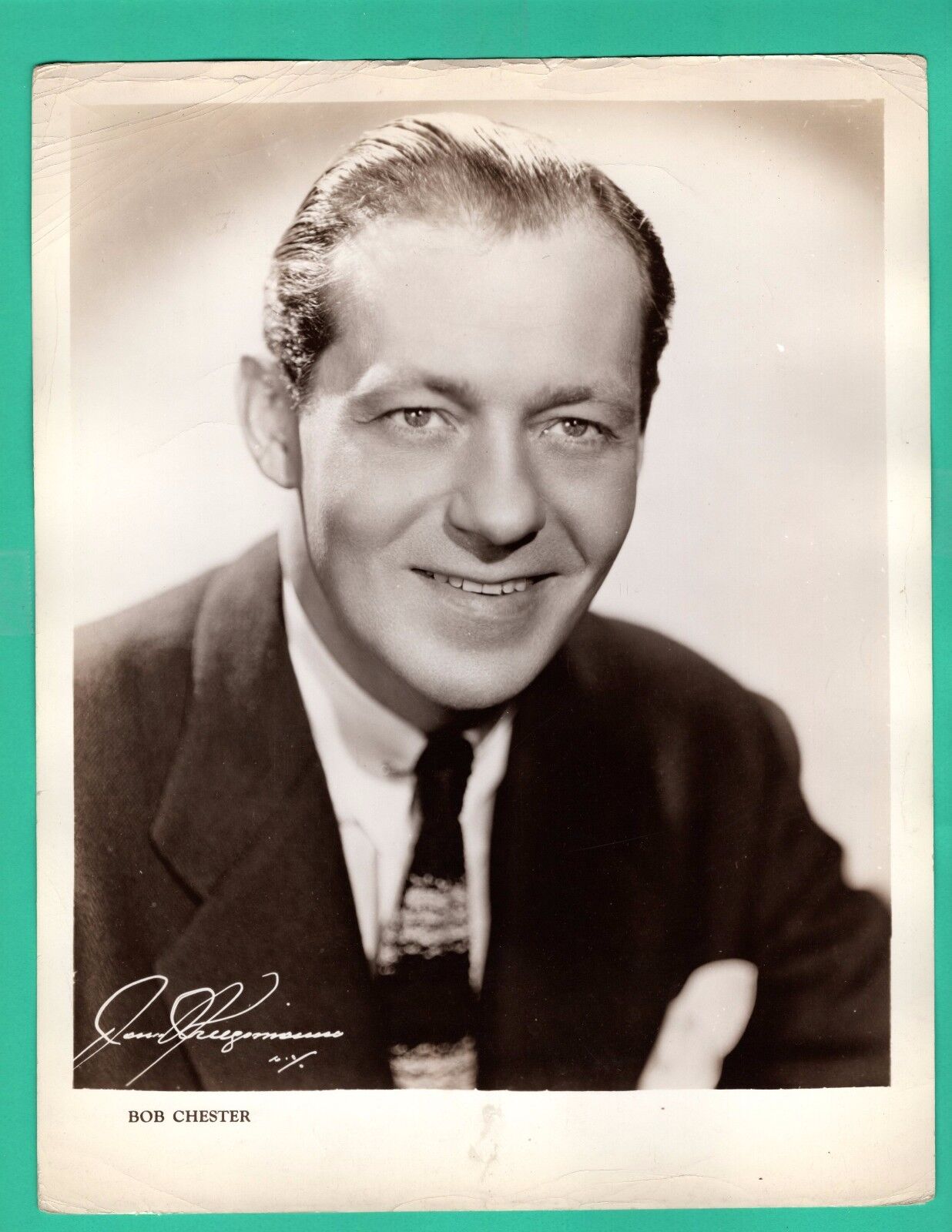 BOB CHESTER Musician Promo 1940's Vintage Photo Poster painting 8x10