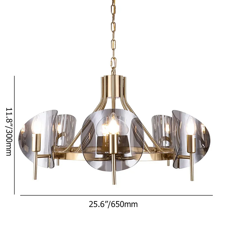 Glass Chandelier Wheel Suspension Lamp Vjlight