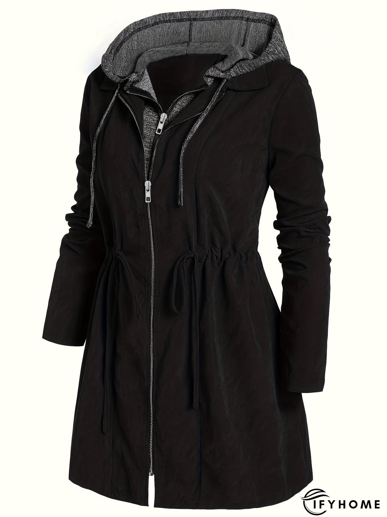 Plus Size Winter Coat with Pockets | IFYHOME