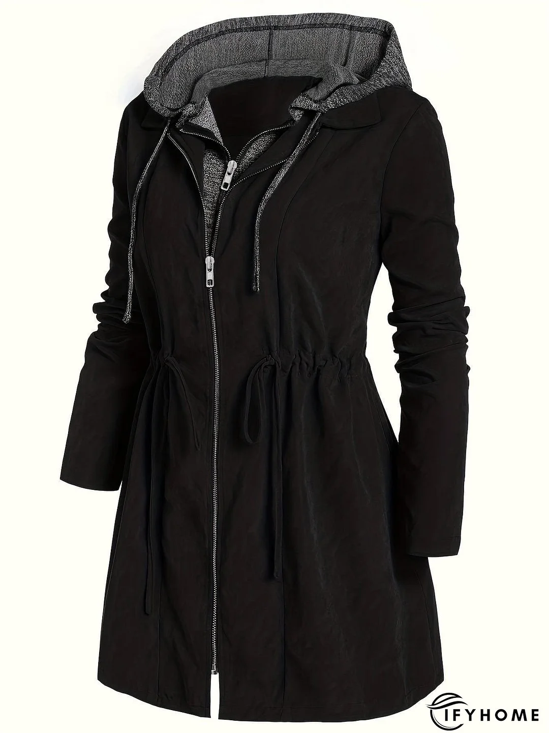 Plus Size Winter Coat with Pockets | IFYHOME