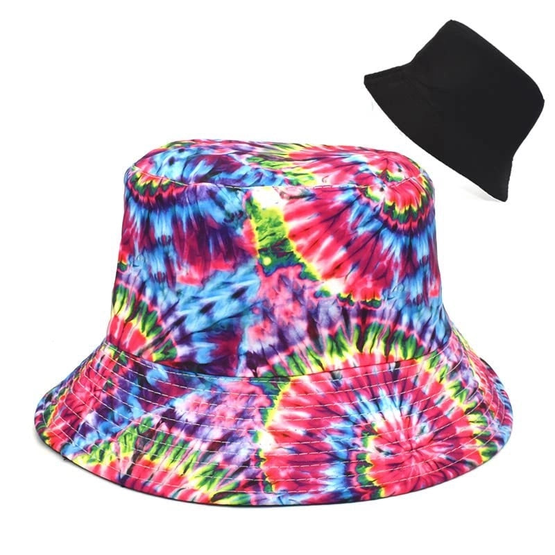 Printed Double-sided Foldable Fisherman Hat Women’s Summer Travel Sunshade Sun Protection Pot Hat For Men