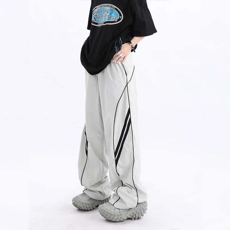 Zingj Zingj Wide Leg Sweatpants Men And Women Summer New Style Loose Hanging Rope Straight Tube Casual Versatile Long Pants