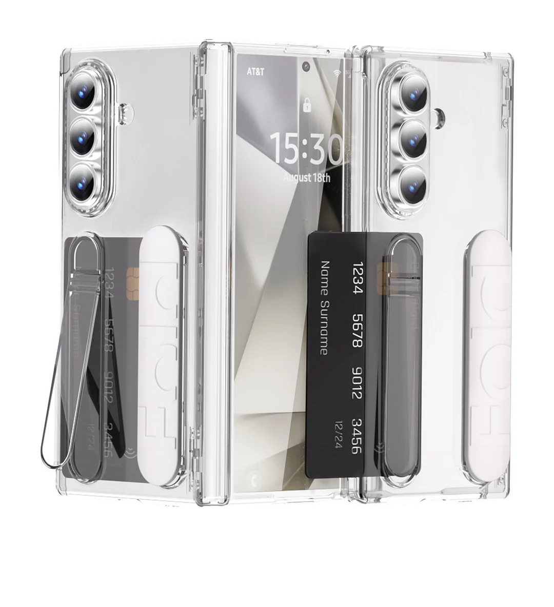 Suitable For Samsung Zfold7 Mobile Phone Case Fold6 Folding Wristband Card Hinge Shell Film Integrated Protective Case Fold5