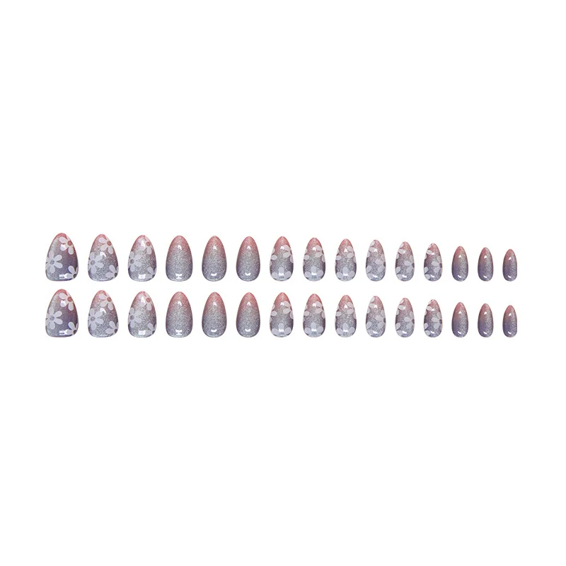 Churchf Churchf Nails Wear A Nail Fake Nail Print Gradient Cat Eye Removable Beauty Nail Piece Simple Nail Patch