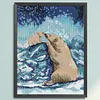 Polar Bear-14CT Stamped Cross Stitch 28*38cm/11.02*14.96in tapestrymarket