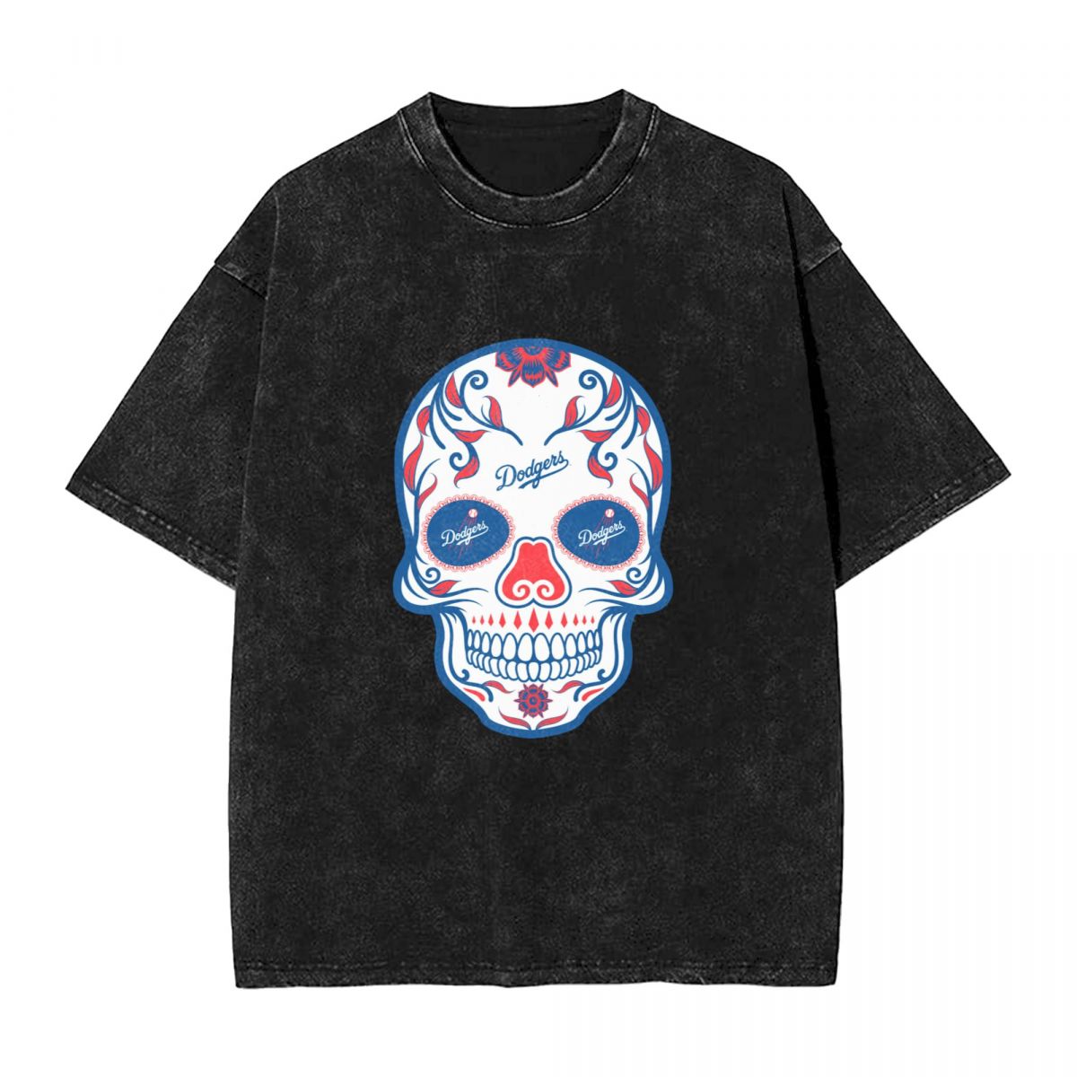 Los Angeles Dodgers Skull Vintage Oversized T-Shirt Men's