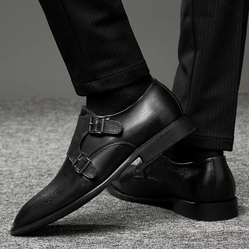 Men Oxford Shoes genuine leather Classic Style Formal Man Dress Business Office Wedding party Lace Up Pointed Toe Men Shoes