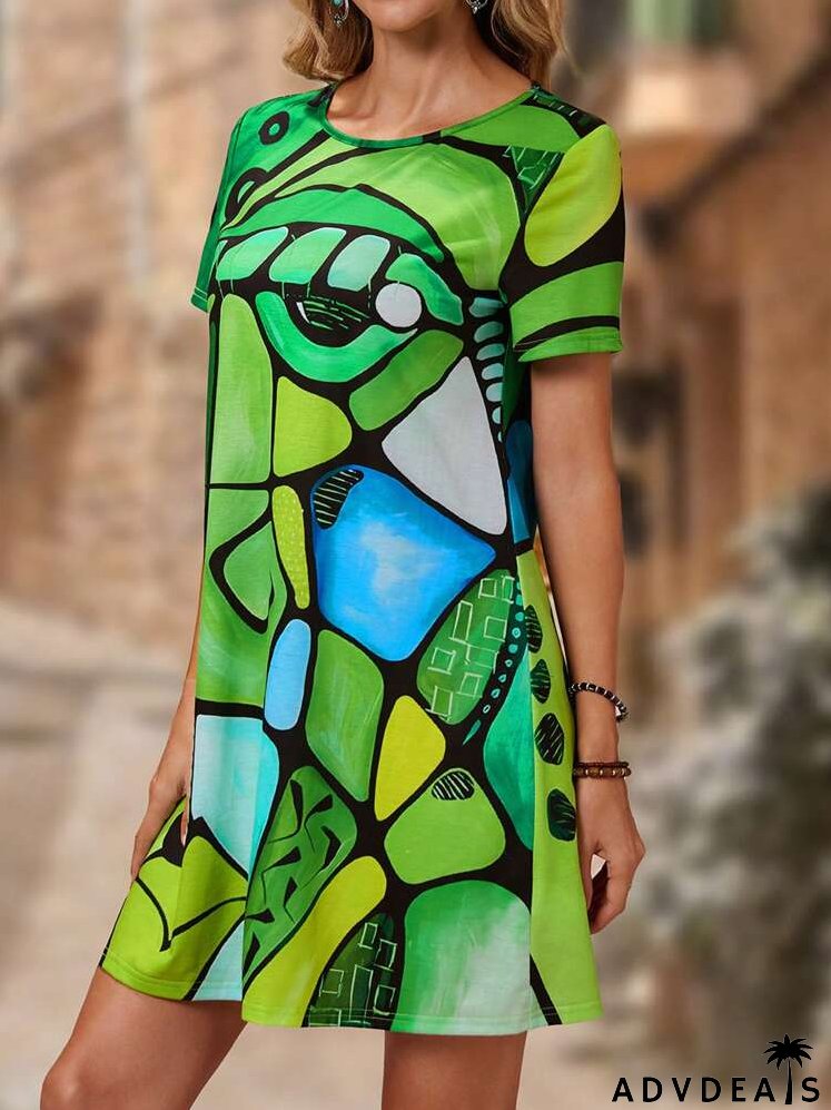 Figure Graphic Tee Dress