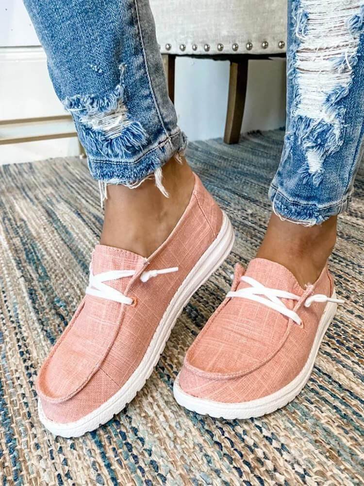 Women's Canvas LaceUp Loafers