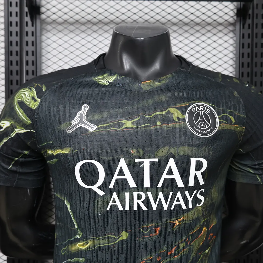 25/26 PSG Paris Saint Germain Fourth Away Player Version Men's Football T-Shirt 1:1