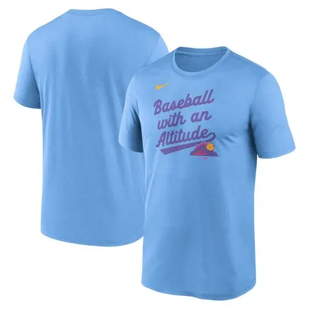 Men's Colorado Rockies  Light Blue 2025 City Connect Team Phrase Legend Performance T-Shirt