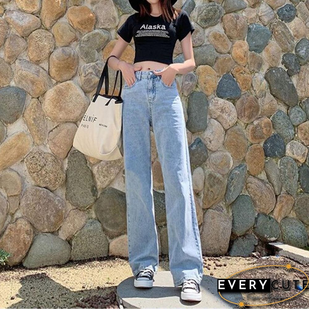 Woman Jeans High Waist Clothes Wide Leg Denim Clothing Streetwear Vintage Quality Summer Fashion Harajuku loose Pants