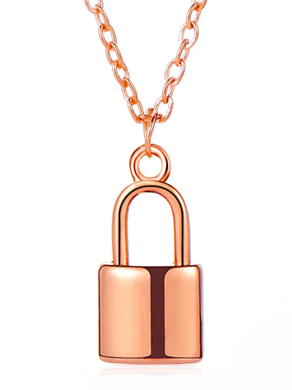 Simple Fashion Lock Necklace