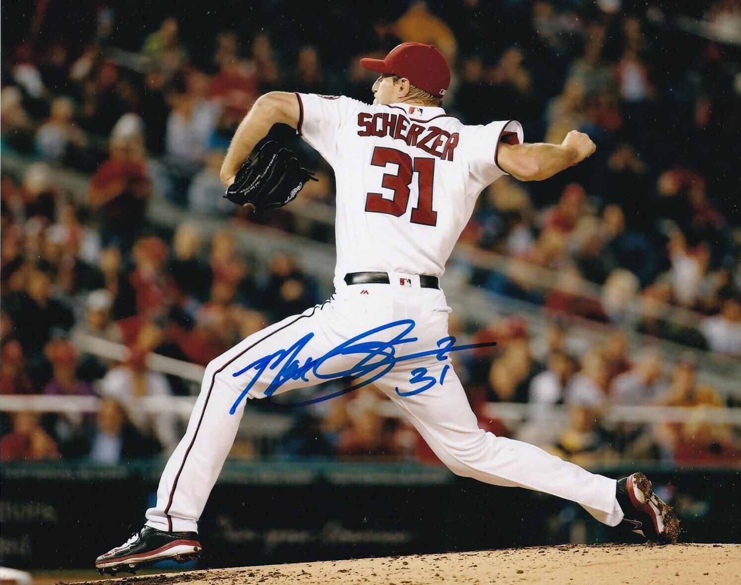 MAX SCHERZER SIGNED AUTOGRAPH 8X10 Photo Poster painting WASHINGTON NATIONALS