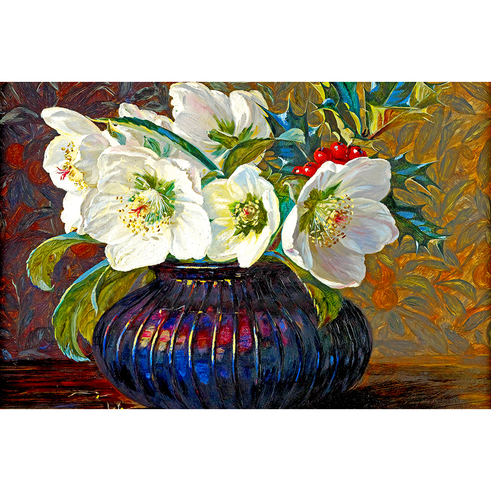 

White Flower Bottle - 1000 Pieces Jigsaw Puzzle, 501 Original
