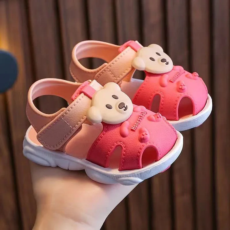 Baby Bear Color Block Velcro Sandals