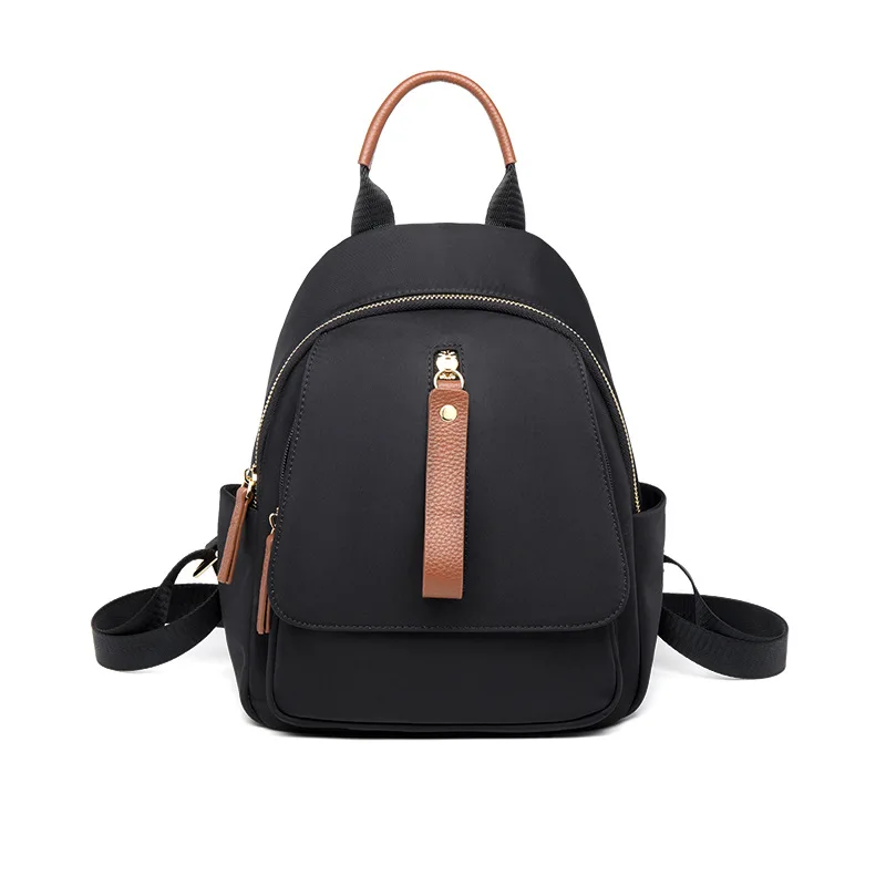 Shockcrush 2025 New Fashionable Women's Oxford Cloth Splice Backpack Casual Large Bag High Elegance Double Shoulder Bag Leather Lining Casual Daypacks & Backpacks