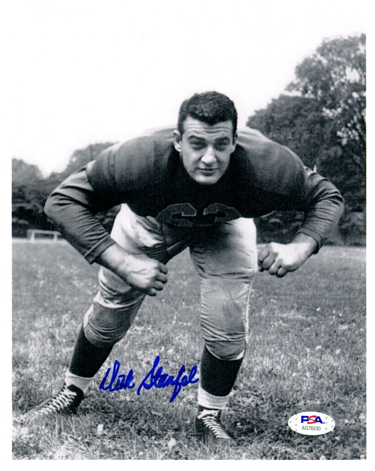 Dick Stanfel autographed signed 8x10 Photo Poster painting NFL Detroit Lions PSA COA Redskins