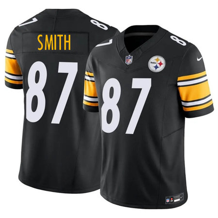 Men's Pittsburgh Steelers #87 Brandon Smith Black 2026 F.U.S.E. Vapor Limited Stitched Football Jersey