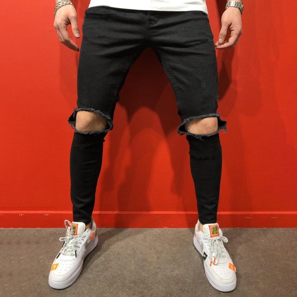 Casual Solid Paneled Cutout Jeans