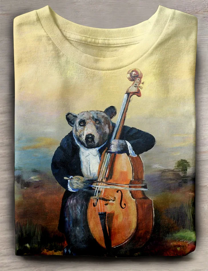 Teecade Teecade Bear Music T-shirt