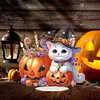 Acryl Halloween Katze - 5d DIY Handwerk Ornament