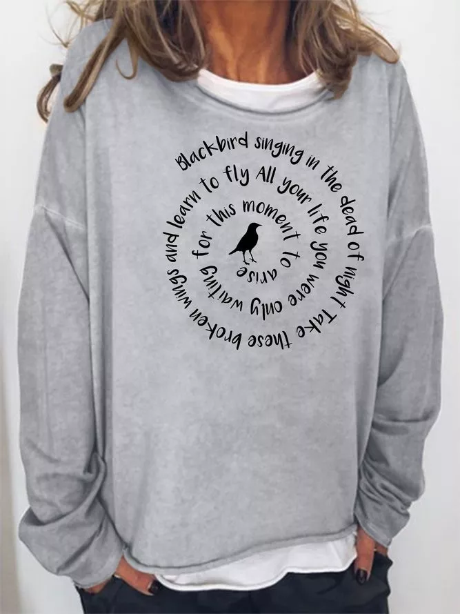 Blackbird Singing In The Dead Of Night Sweatshirt
