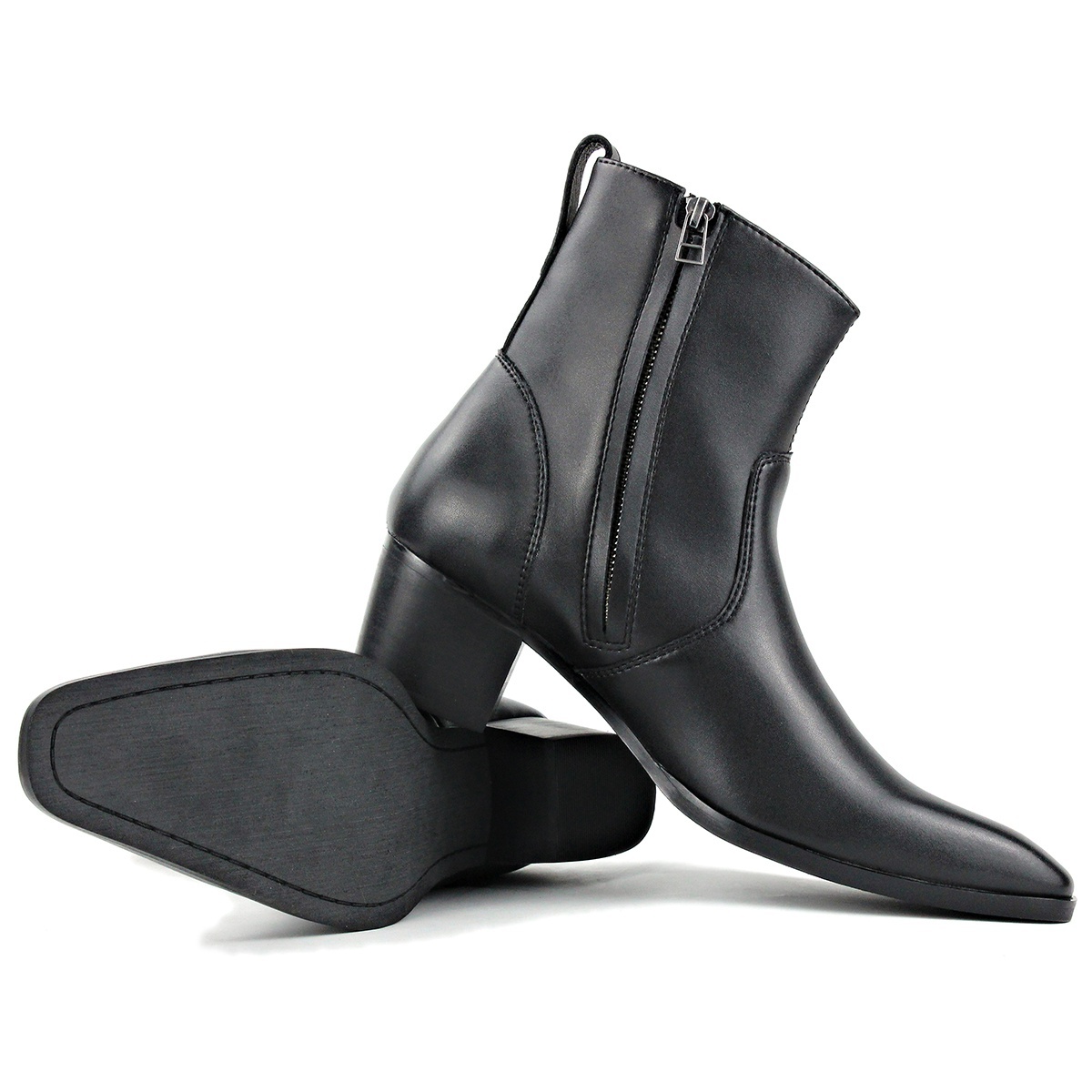 Men's Boots Leather Boots Ankle Zipper-up Boots Chelsea Boots Shoes Footwear High Heel Boots