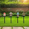 Solar Fairy-Tale Mushroom Cottage Landscape Pathway Light Waterproof LED Outdoor Lawn Lamp Courtyard Decoration Light for Spring Garden Walkway Patio Yard Backyard