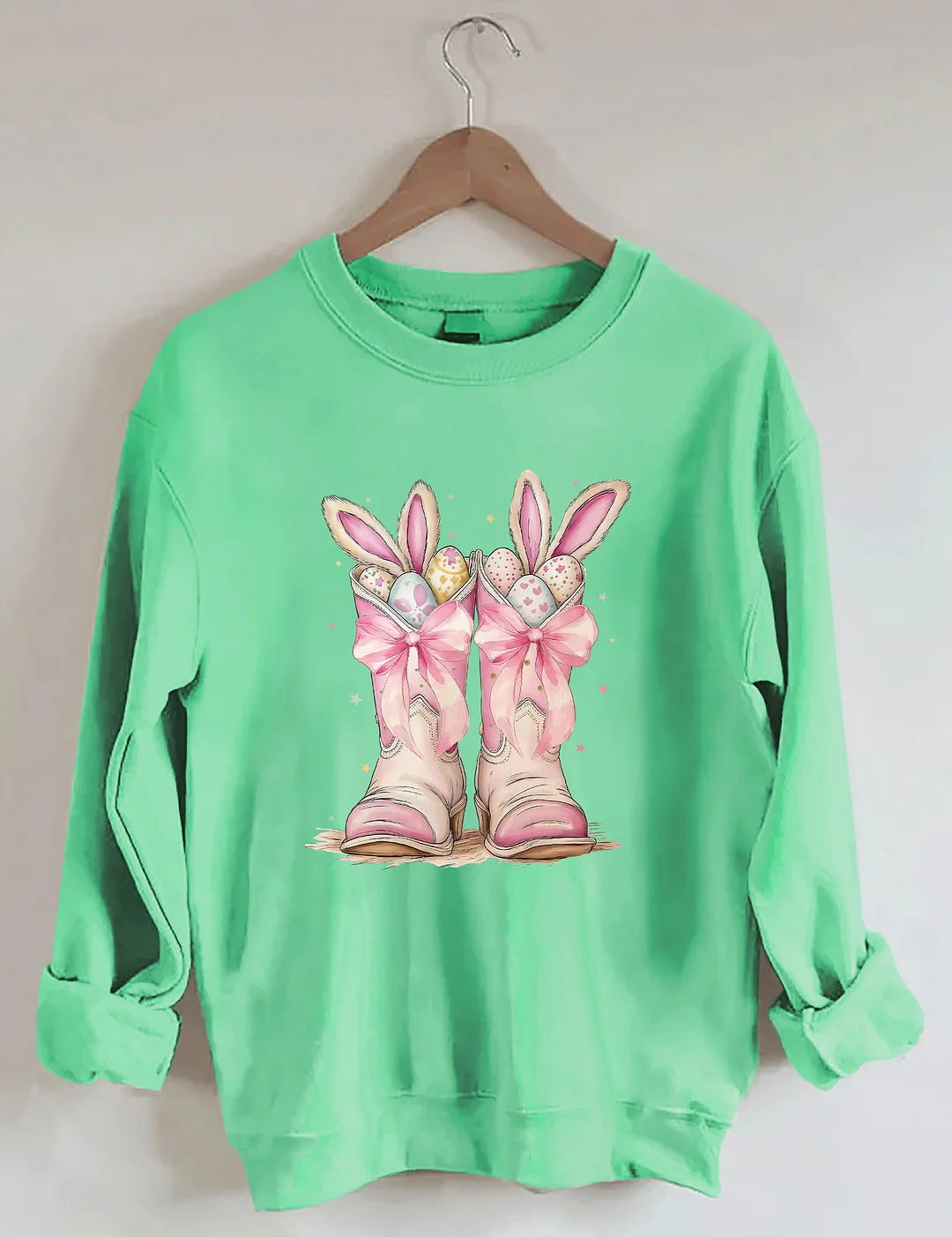  Cowboy Boots Easter Sweatshirt