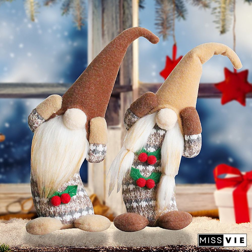 34Styles Elf Doll Ornaments Faceless Plush Doll Rudolph Gnomes Dwarf Santa Claus Swedish Tomte Dwarf