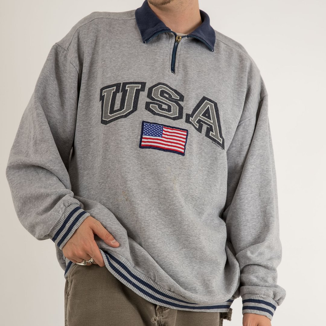 Vintage Speedo USA Quarter Zip 1996 Sweatshirt、、URBENIE