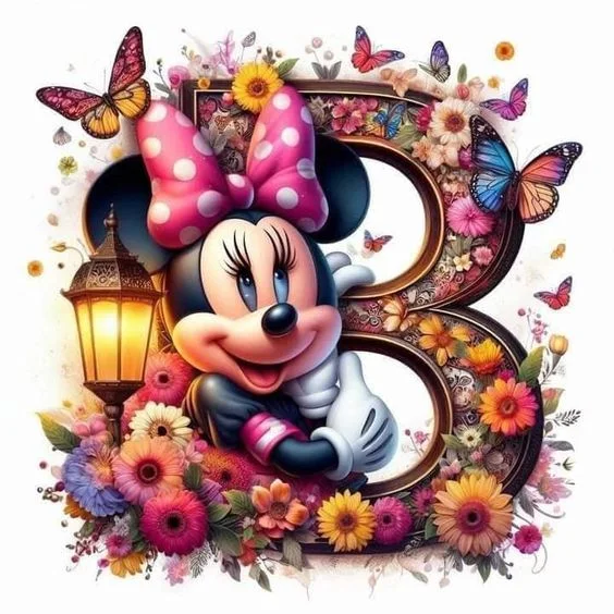 Diamond Painting - Full Round Drill - Minnie Mickey Alphabet(Canvas|40*40cm)