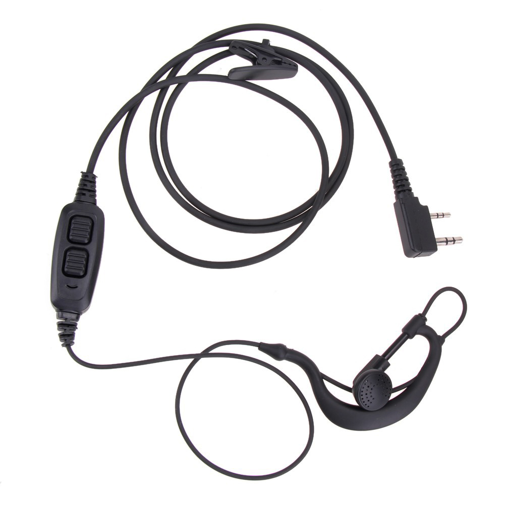 

2 Pin Dual PTT Earpiece Headset Mic for Baofeng UV-82 UV-8D Walkie Talkies, 501 Original