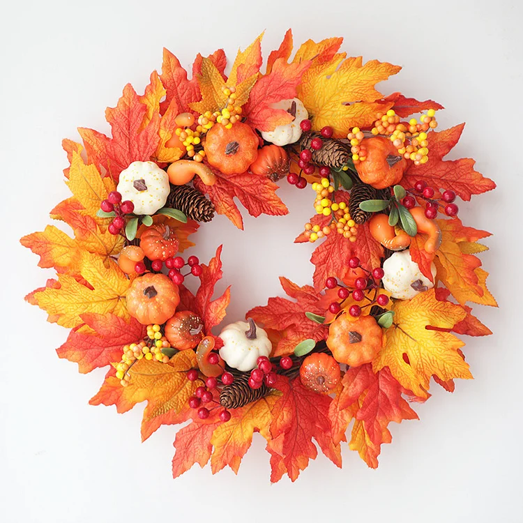 Fall Peony and Pumpkin Wreath - Year Round Wreath 2