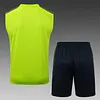 2025/2026 Real Madrid Pre-Match Training Grass Green Vest+Shorts Football1:1 Thai Quality