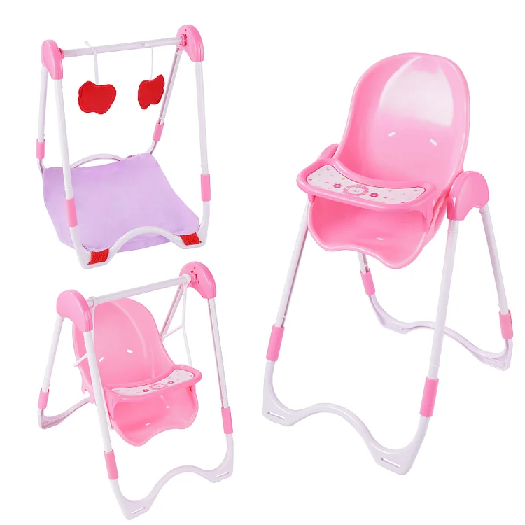 Babeside 12"-15" Reborn Baby Dolls Beige Heart Dining Chair Accessories