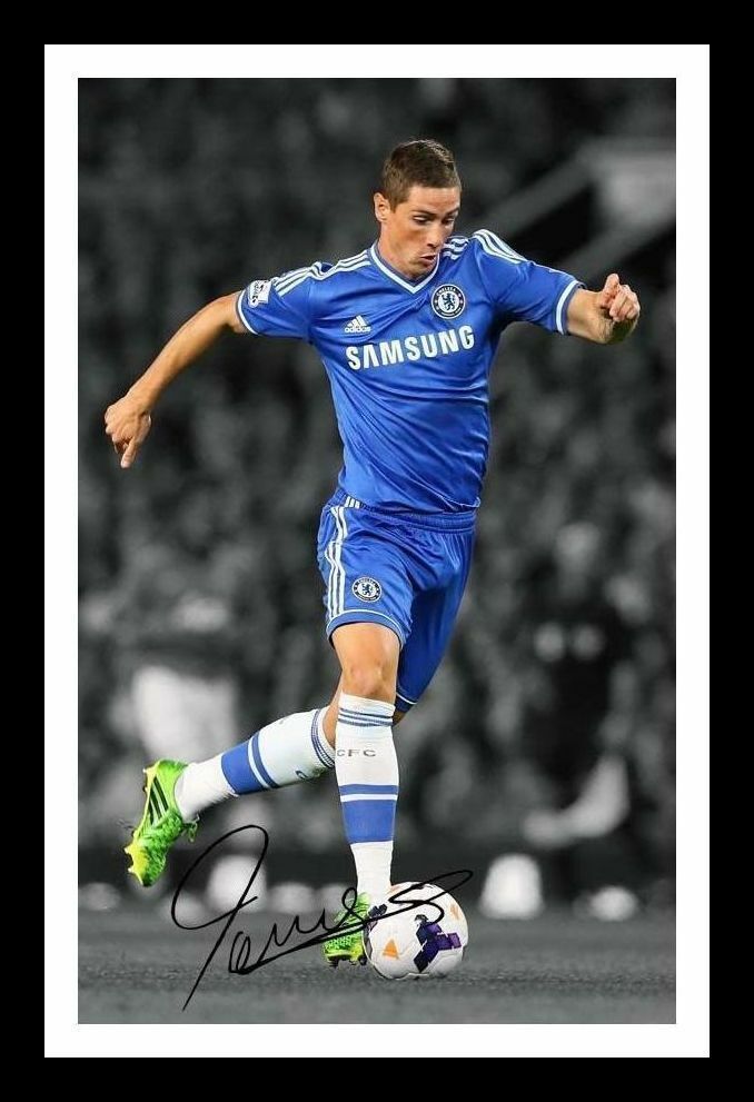 Fernando Torres - Chelsea Autograph Signed & Framed Photo Poster painting