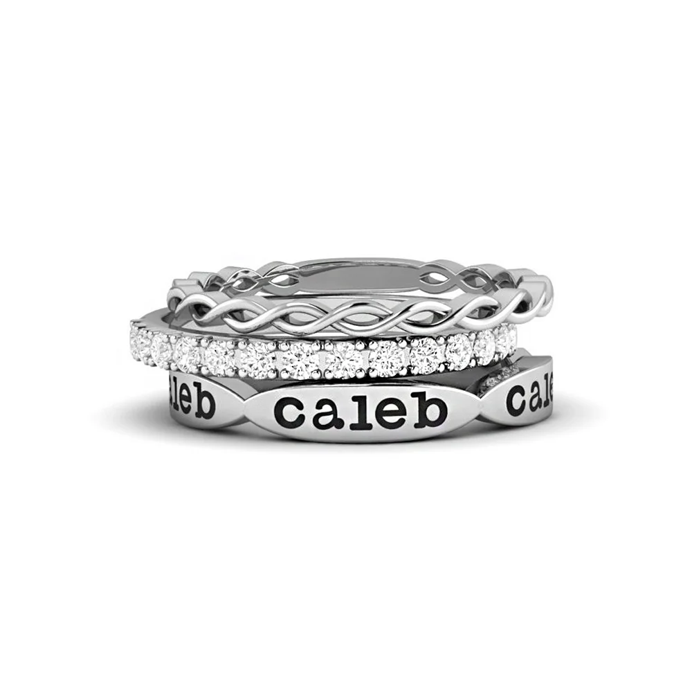 Three-Ring Circus: Personalized, Multi-Metal Ring Stack 5