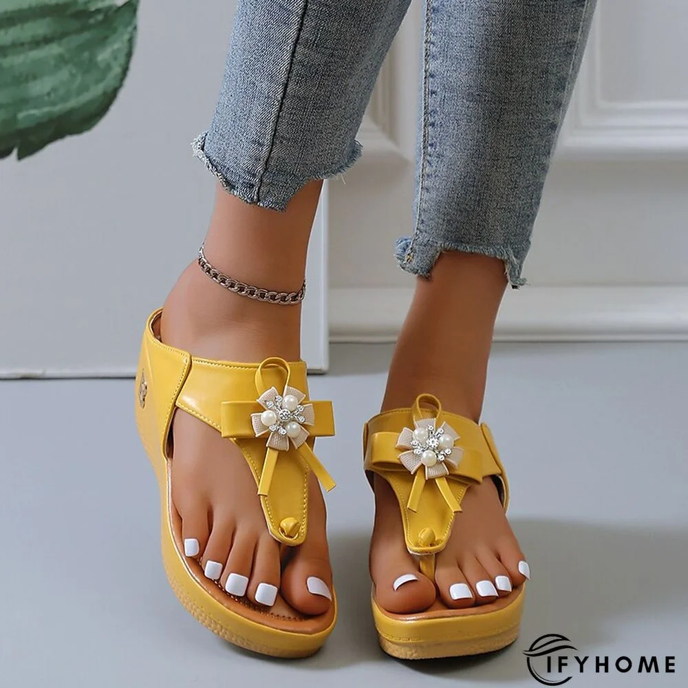 Women's Sandals Plus Size Daily Summer Flat Heel Round Toe Minimalism Synthetics Loafer Solid Colored Black White Yellow | IFYHOME