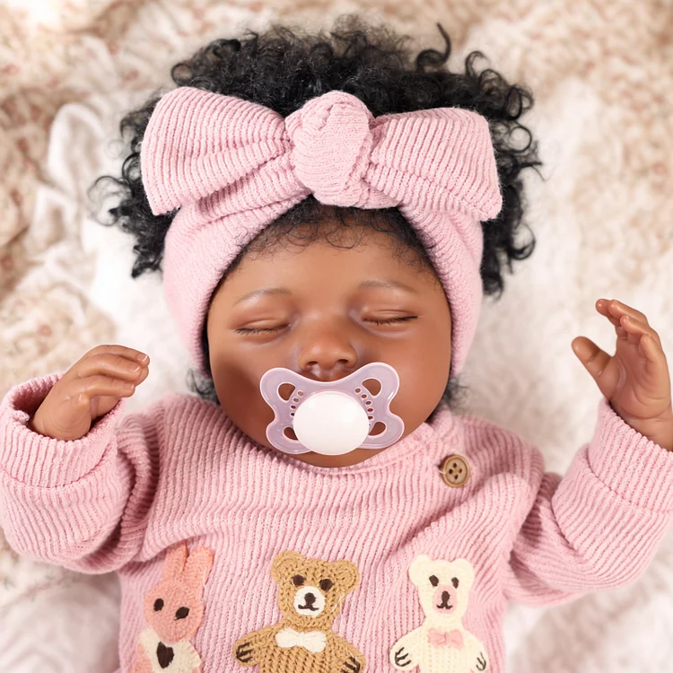 [90Days Lowest Price]Babeside Sleeping Reborn Baby Bella 20'' African American Infant Girl Healing the Heart