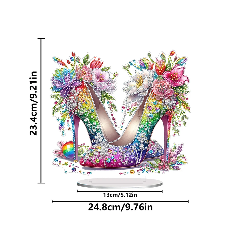 5D DIY High Heels Acrylic Special Shape Diamond Painting Desktop Ornament for Beginner